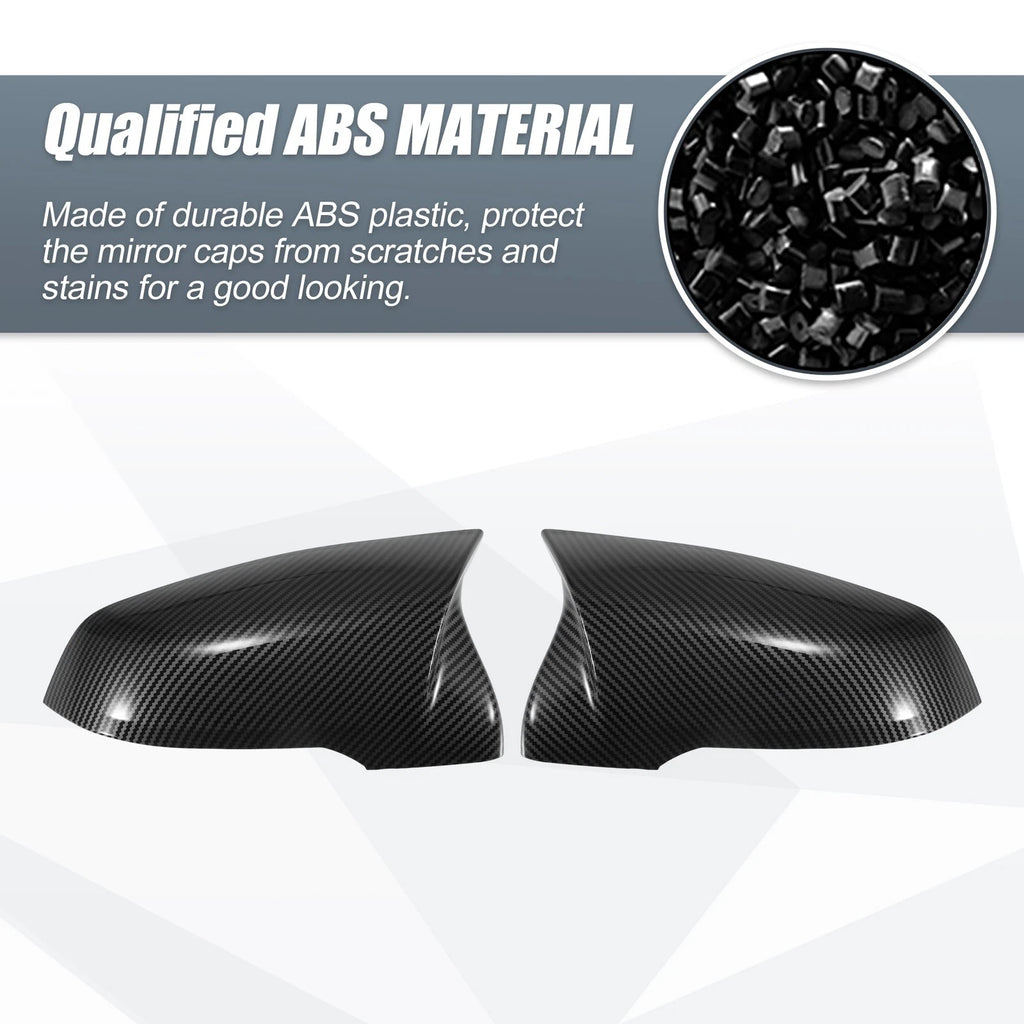 Pair Rearview Mirror Cover Caps for BMW X1 F48 F49 X2 F39 (2016–2023)