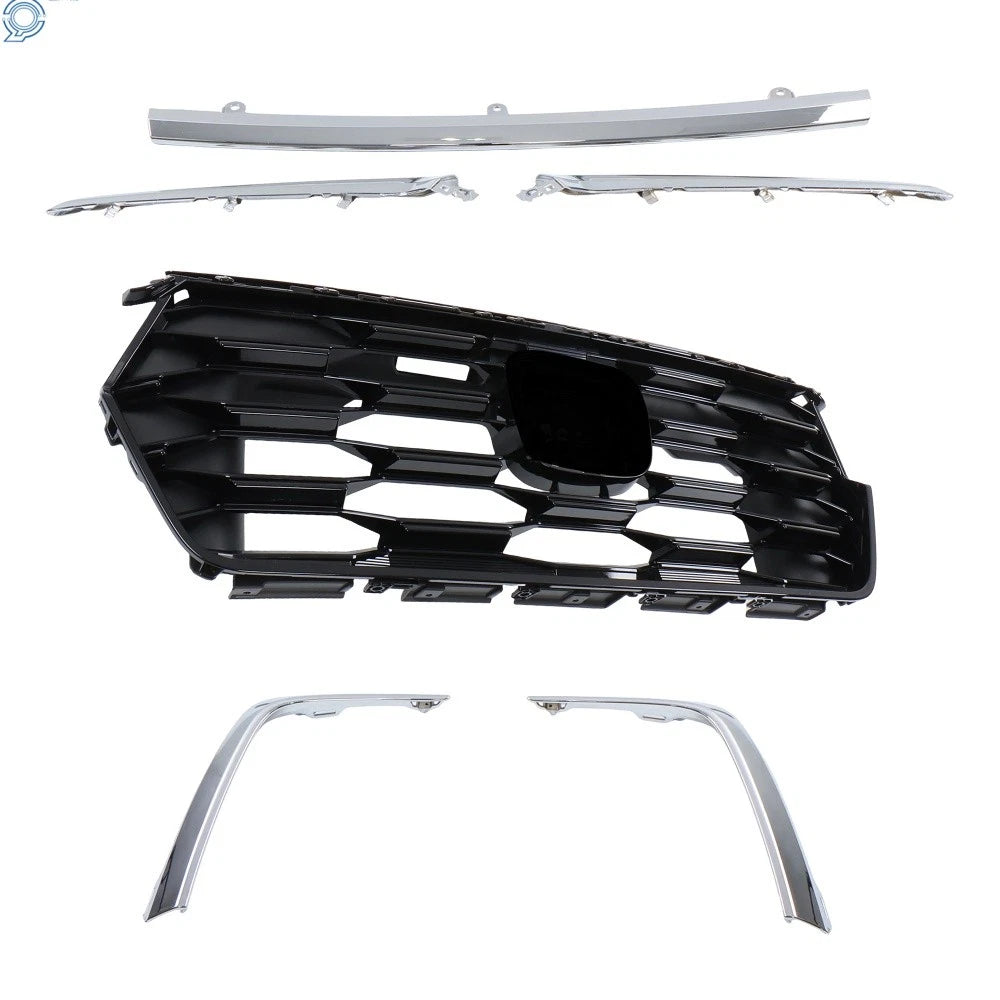 Front Bumper Grille with Chrome Trim for Honda Pilot (2023-2025)
