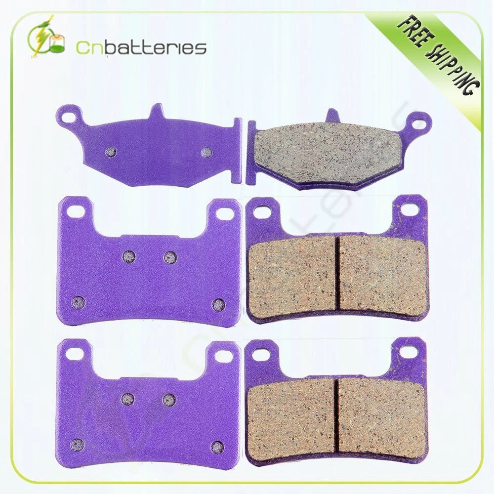 Set of 2 Front and Rear Brake Pads for Suzuki GSXR600 GSXR750 (2006–2009) Carbon Fiber