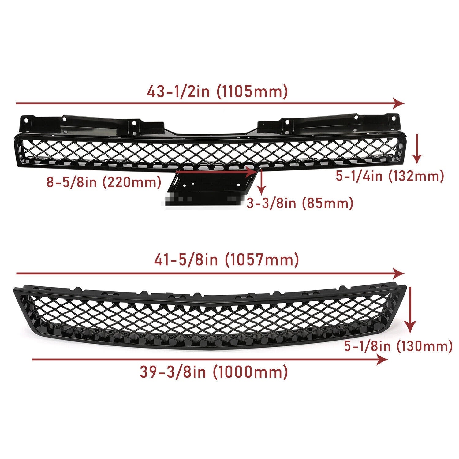 Mesh Front Bumper Grille for Chevy Tahoe/Suburban/Avalanche (2007–2014)