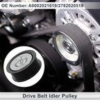Drive Belt Idler Pulley for Mercedes-Benz W212 (2009-2014) Black 1 x Pc