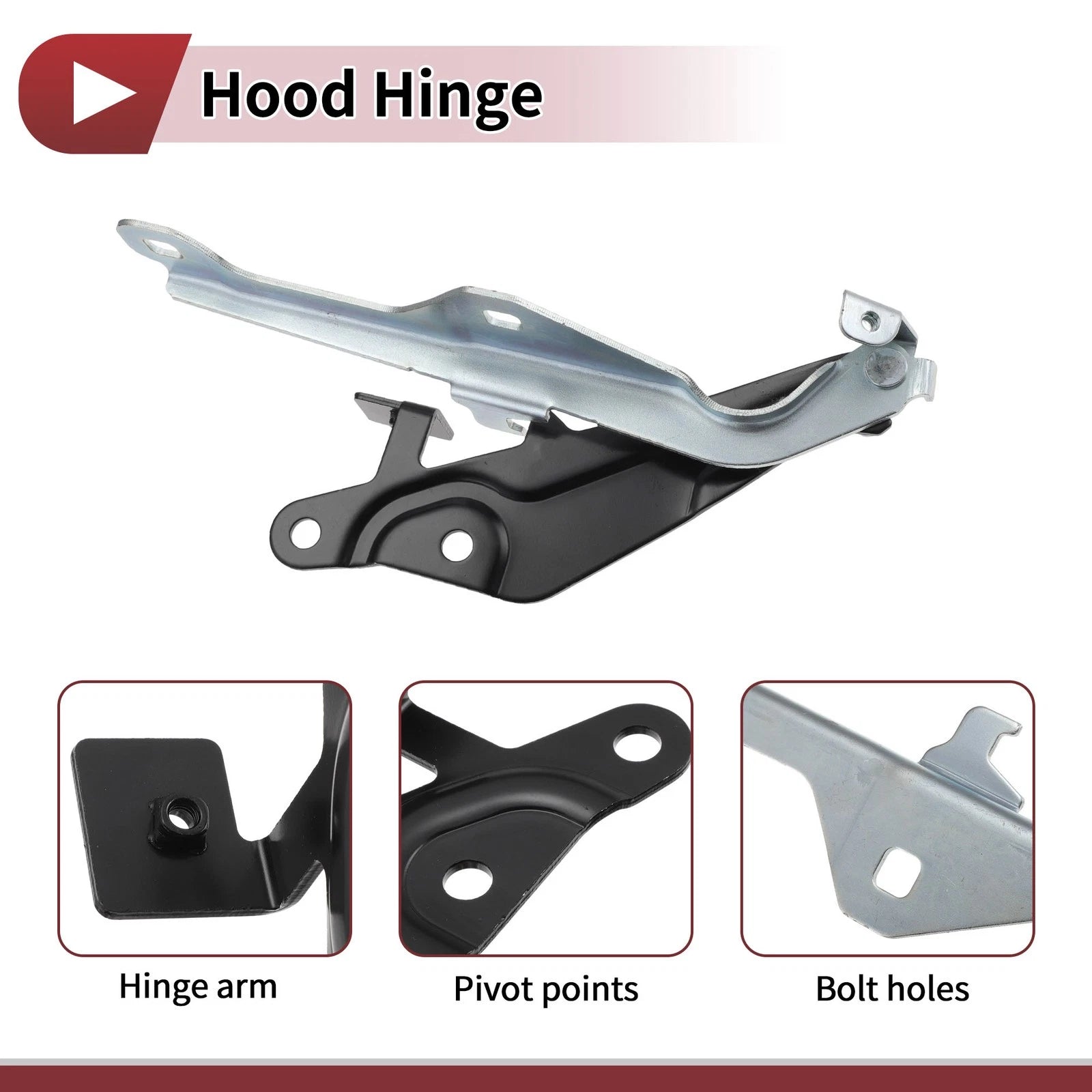 Hood Hinge Right Side for Ford Mustang (2015–2017) 1 pcs