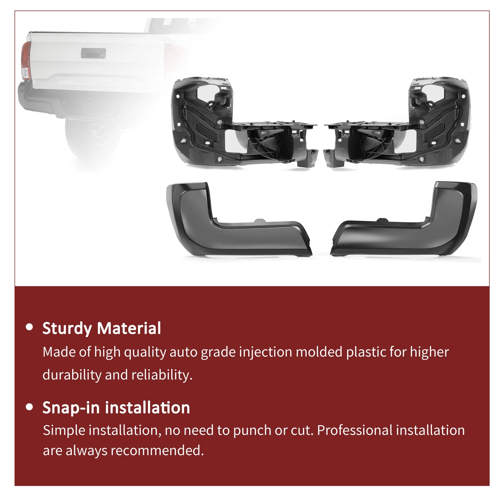 Rear Bumper End Brackets for Tacoma (2016–2023)