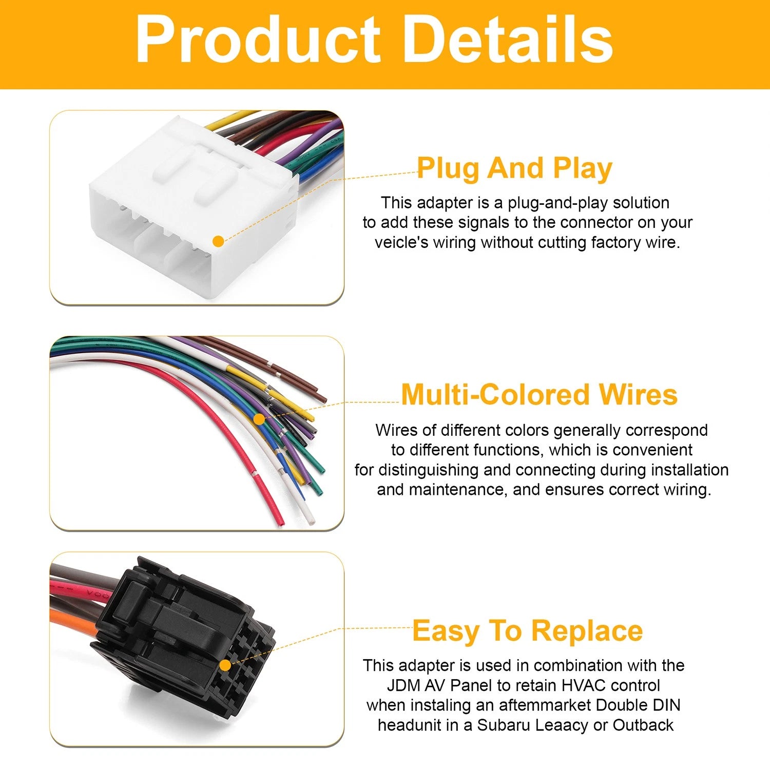 HVAC Control Wiring Adapter for Subaru Legacy/Outback (2005–2009)