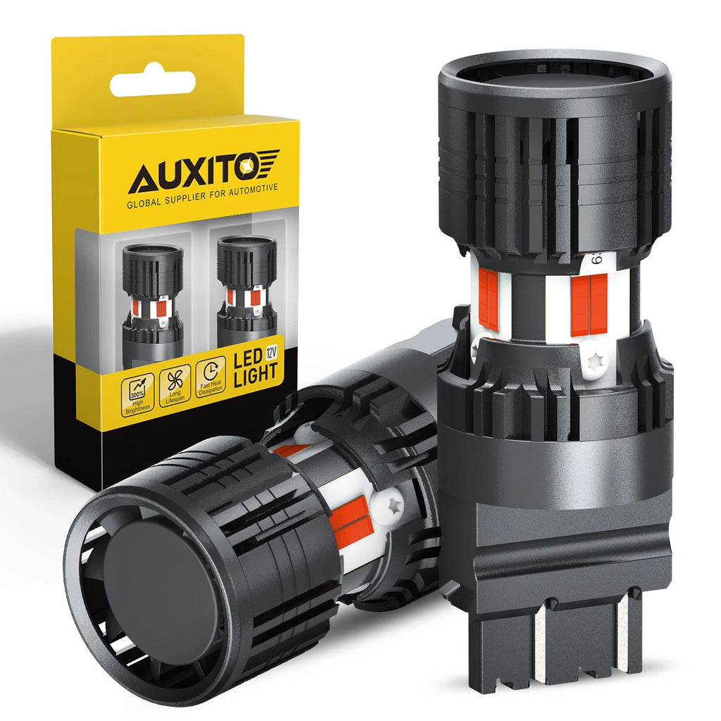 2X Red LED Turn Signal Brake Light Bulb for AUXITO 3157 3156 (CANBUS)