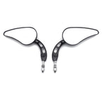 Black Side Mirrors for Harley Softail Slim Fat Boy Heritage (2014–2023)