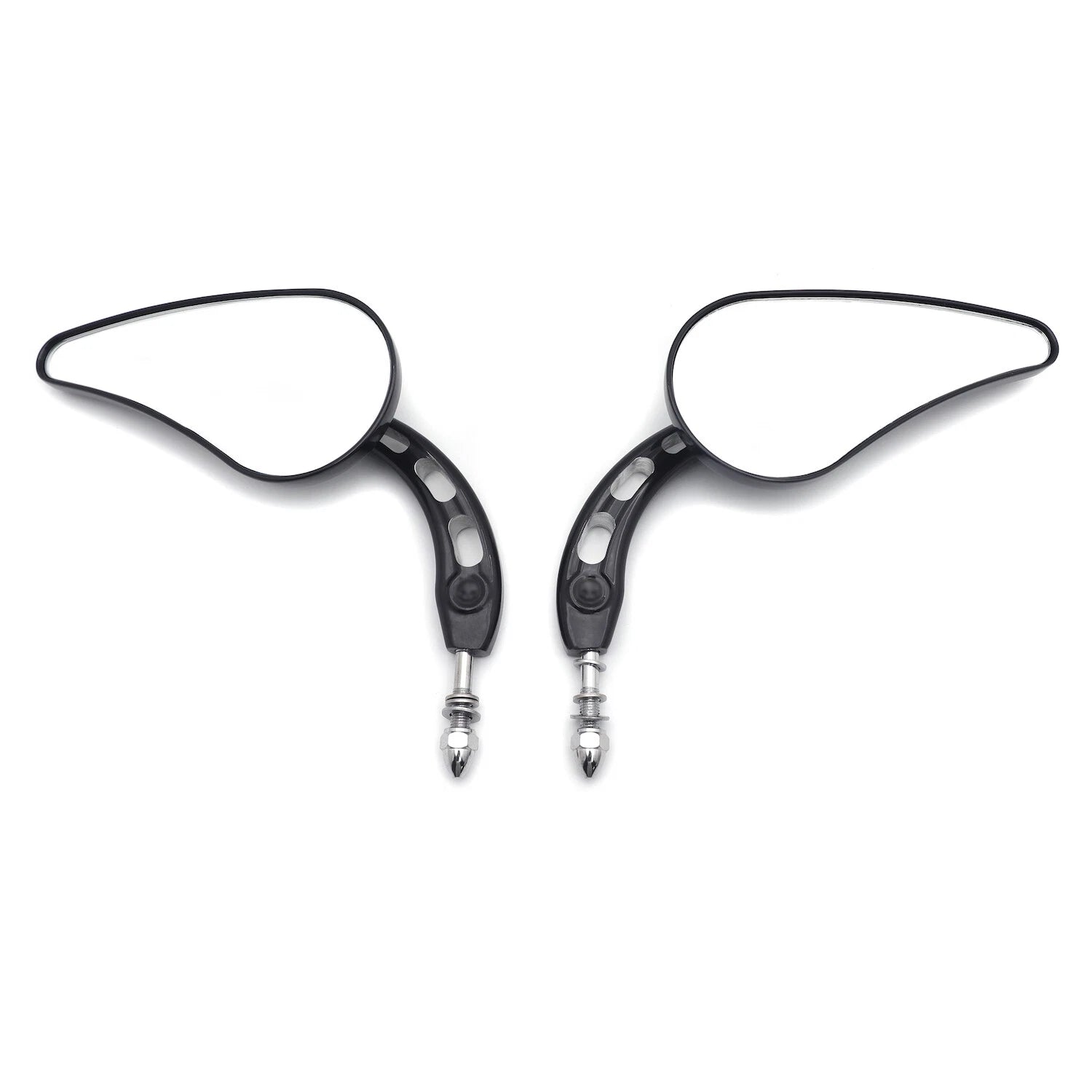 Black Side Mirrors for Harley Softail Slim Fat Boy Heritage (2014–2023)