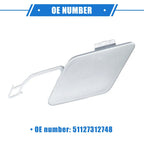 Rear Tow Hook Eye Cover Cap for BMW 3 (F30) 2012-2015 Silver Tone