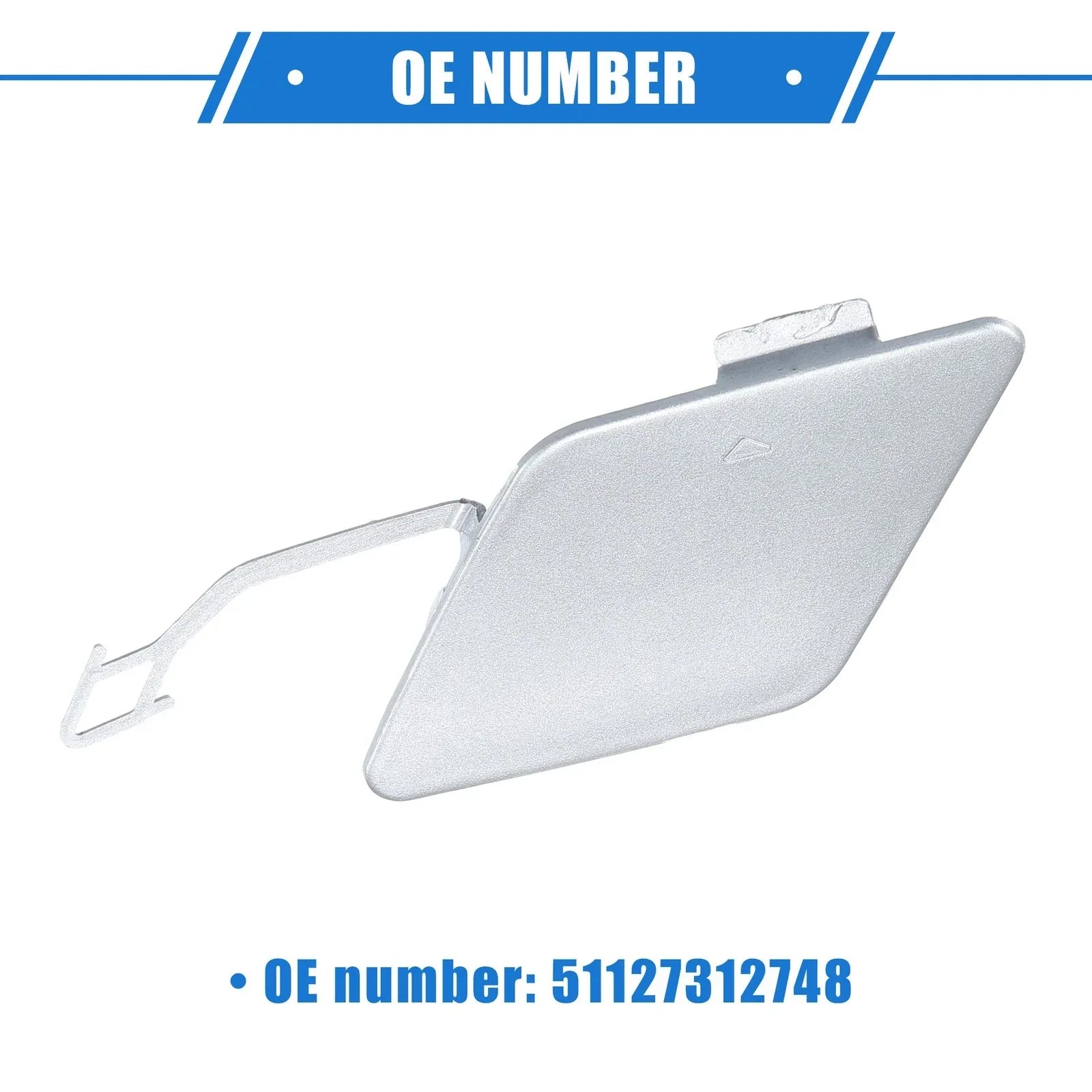 Rear Tow Hook Eye Cover Cap for BMW 3 (F30) 2012-2015 Silver Tone