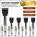Set of 5 Ignition Coils + Spark Plugs for Jetta Beetle Passat Golf (L5 2.5L) UF575