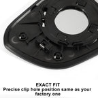 Left Side White Mirror Glass for Hyundai I10 (2013–2019)