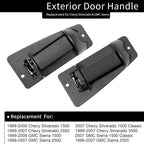 Set of 2 Metal Exterior Door Handles for Chevy Silverado GMC Sierra (1999–2007)