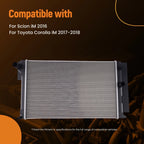 Aluminum Radiator Assembly for Toyota Corolla iM (2017–2018) 1640022160