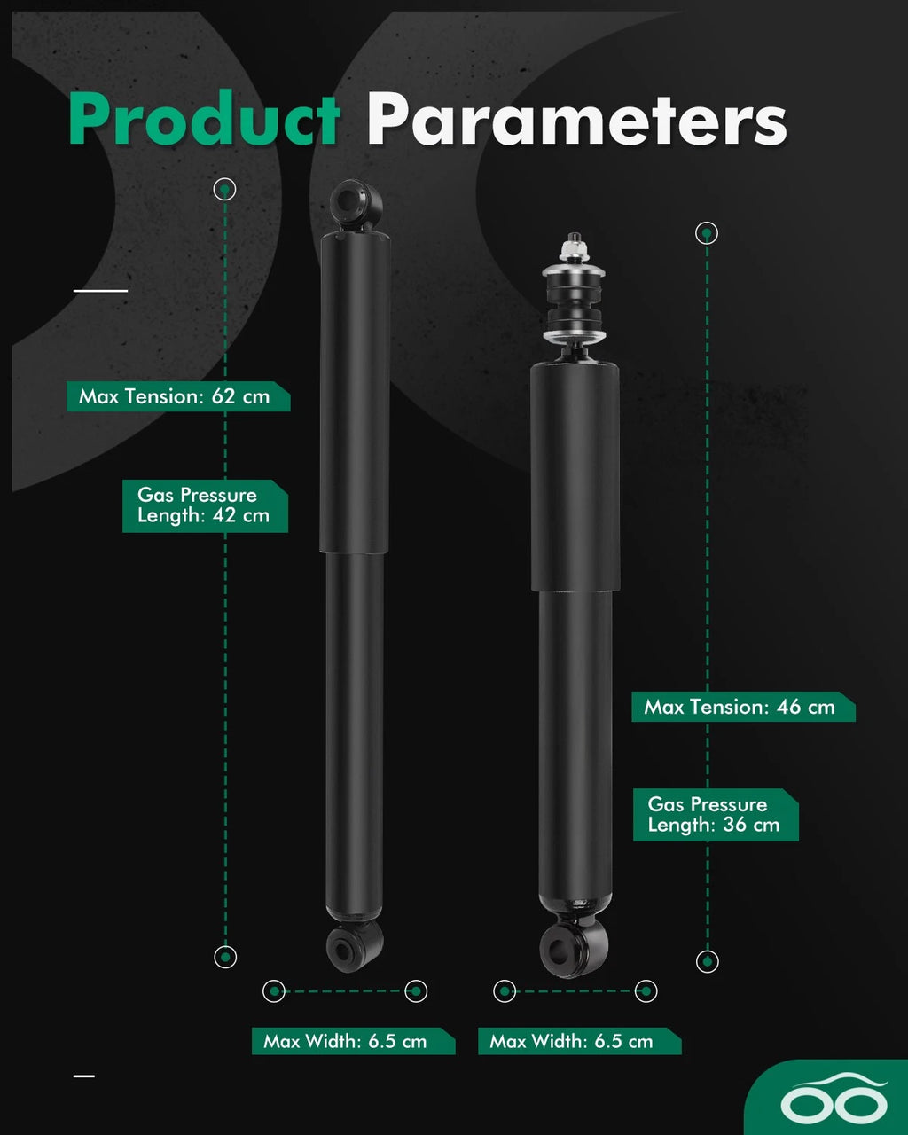 Set of 4 Front and Rear Shocks Struts for Ford Ranger, Mazda B3000, B4000 (1990–1997)