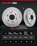 Rear Drilled Rotors & Ceramic Pads for Nissan Titan Armada (2004–2023)