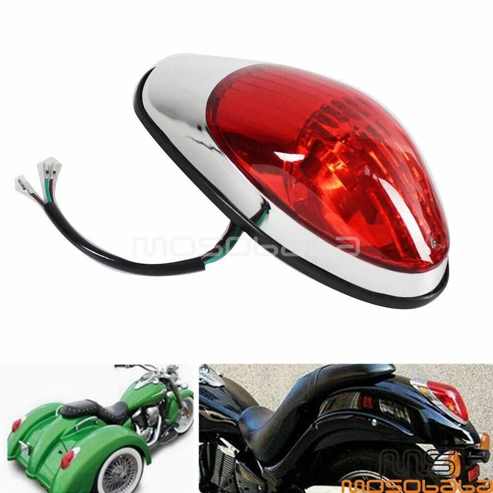 Integrated Brake Tail Light for Harley Dyna, Yamaha VMX1200, Honda, Suzuki