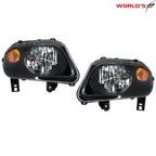 Set of 2 Halogen Headlights for Chevy HHR (2006–2011) Black Housing Clear