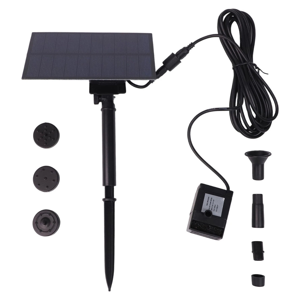 Solar Water Pump 5V 5W for Garden Fountain Decoration (No Part Numbers)