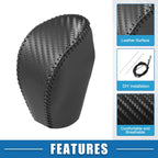 Gear Shifting Knob Cover for Nissan Rogue (2014–2016) Faux Leather Black