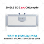 Adjustable Folding Bed Rail for Kids Safety Cot (Fits Most Models)
