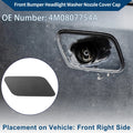 Front Right Washer Nozzle Cover Cap for Audi Q7 (2016–2021) Gray 1 Pcs