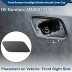Front Right Washer Nozzle Cover Cap for Audi Q7 (2016–2021) Gray 1 Pcs