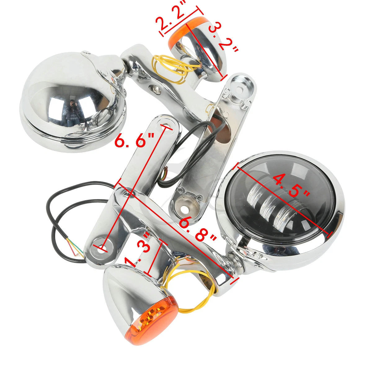 LED Turn Signal Fog Light Bracket for Harley Touring Street Road Glide (1994–2024)