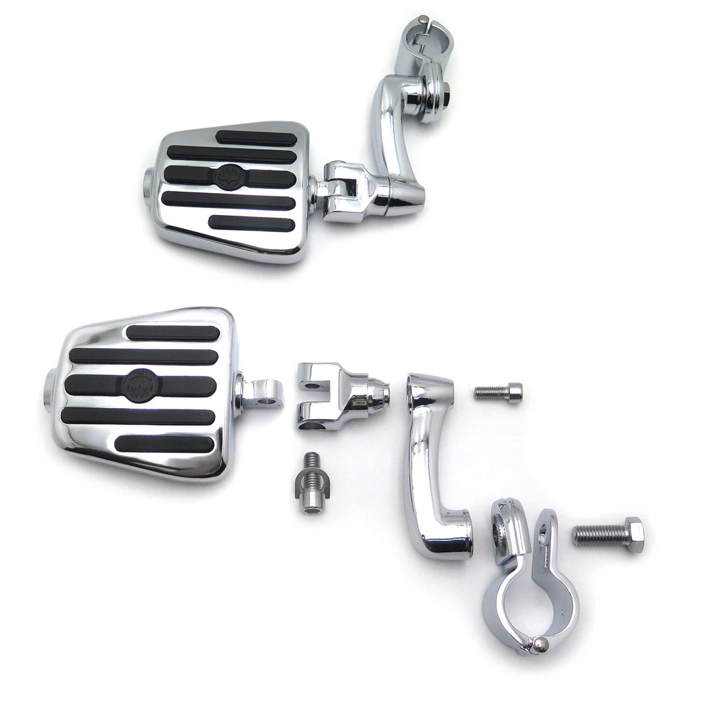 Furious Flame Arched Foot Pegs 1.25" 32mm for Honda Shadow, Harley Road King