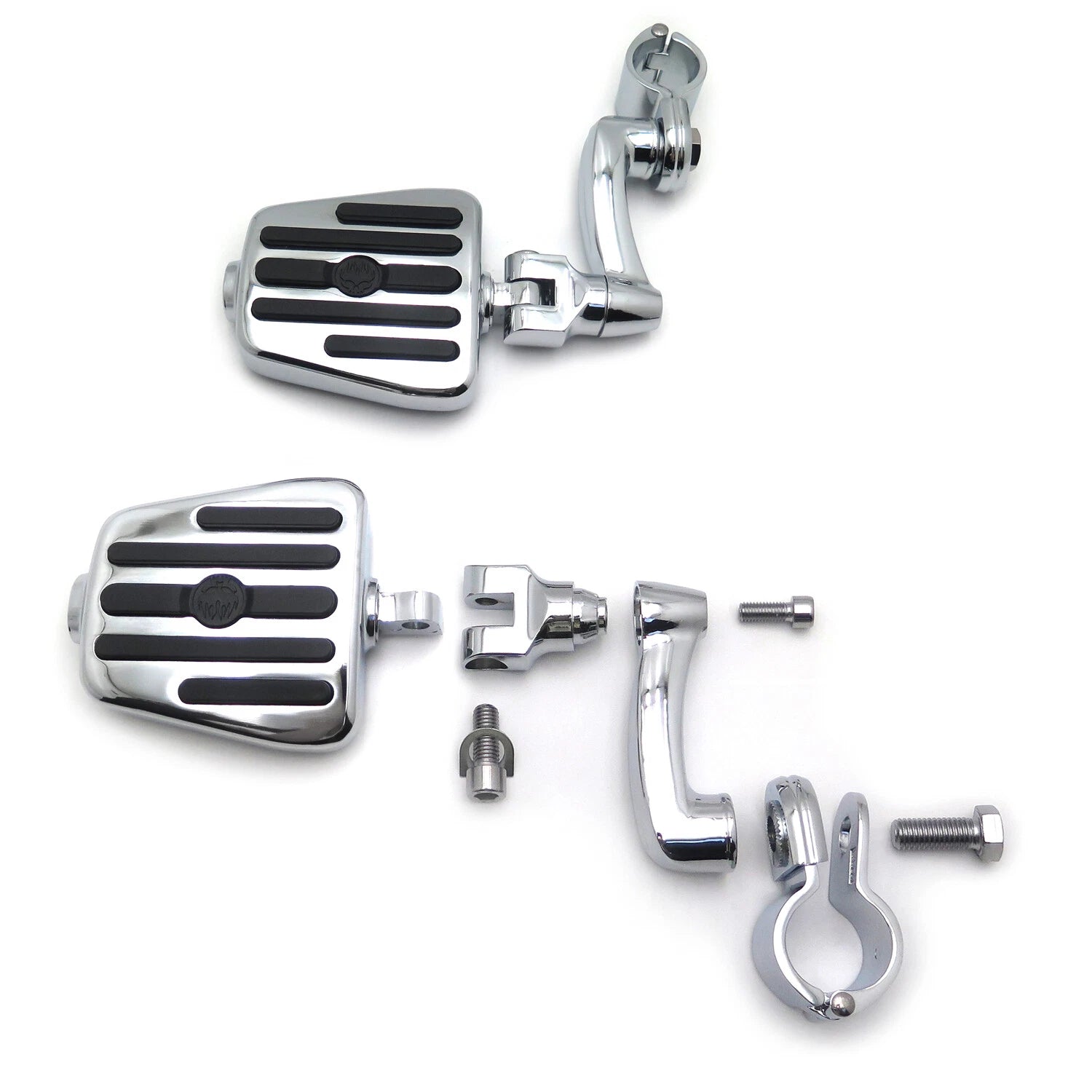 Furious Flame Arched Foot Pegs 1.25" 32mm for Honda Shadow, Harley Road King