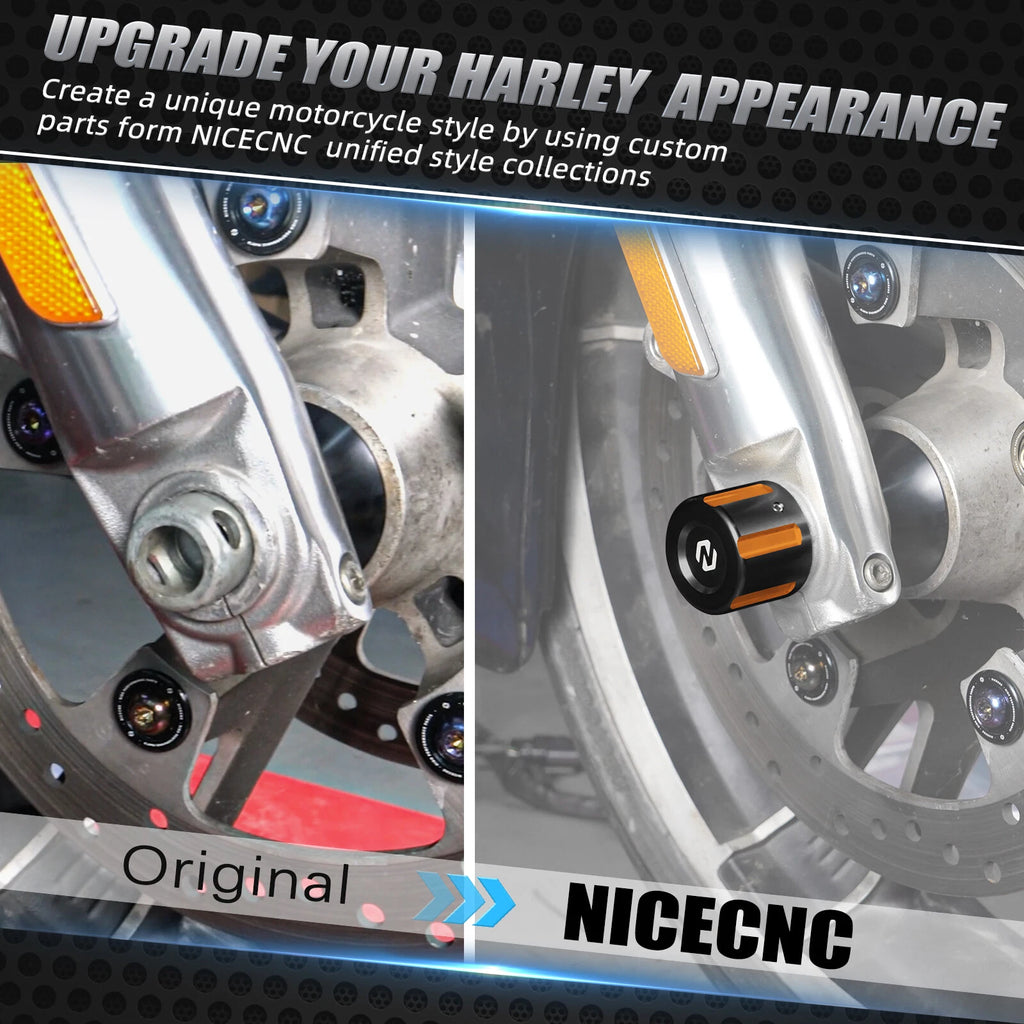 Front Wheel Axle Nut Cover Caps for Harley Electra Glide FLHTC (2000–2023)