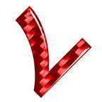 Carbon Red Door Wall Badge Emblem Decal for Car (#7)