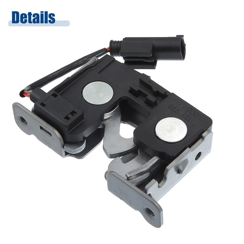 Front Hood Latch Lock Actuator Assembly for BMW 128i Black Gray