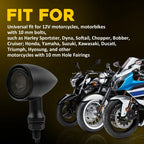 Set of 4 Black Motorcycle Bullet LED Turn Signal Lamps for Universal (2012–2023)