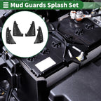 Mud Flaps Splash Guards for Chevrolet Corvette C8 (2021–2024) W/ Mounts