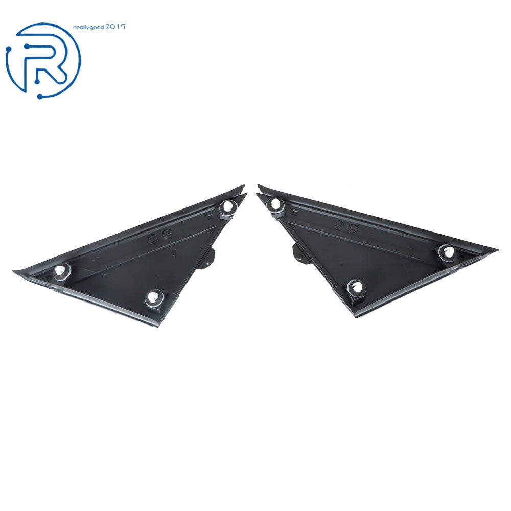 Set of 2 Reverse Mirror Triangle Panels for Fiat 500 (2012-2019) Black