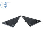 Set of 2 Reverse Mirror Triangle Panels for Fiat 500 (2012-2019) Black