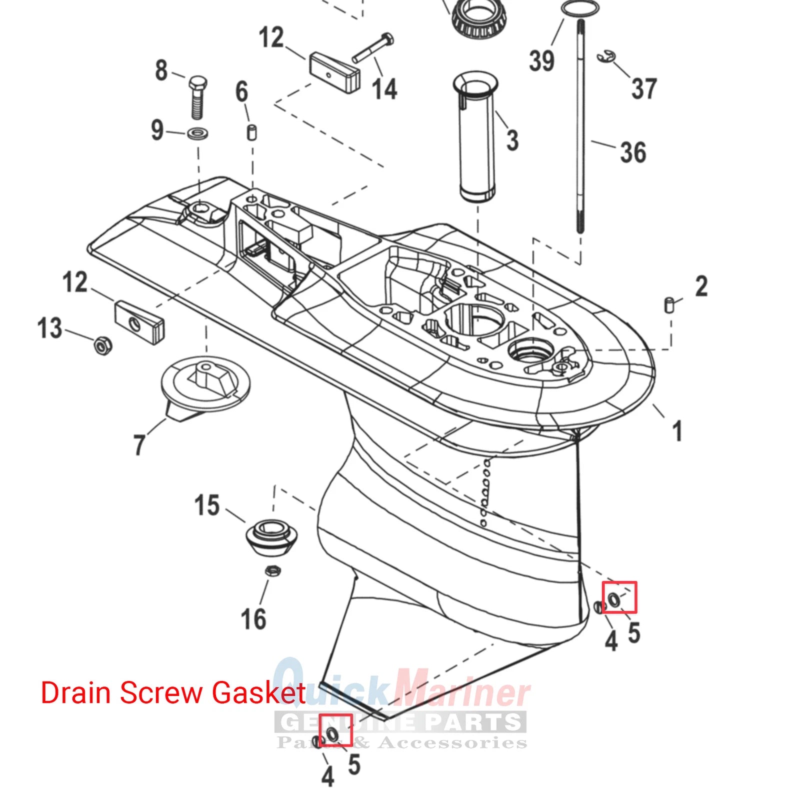 Oil Drain Plug Seal Washer Gasket for Mercury Mariner (Outboard)