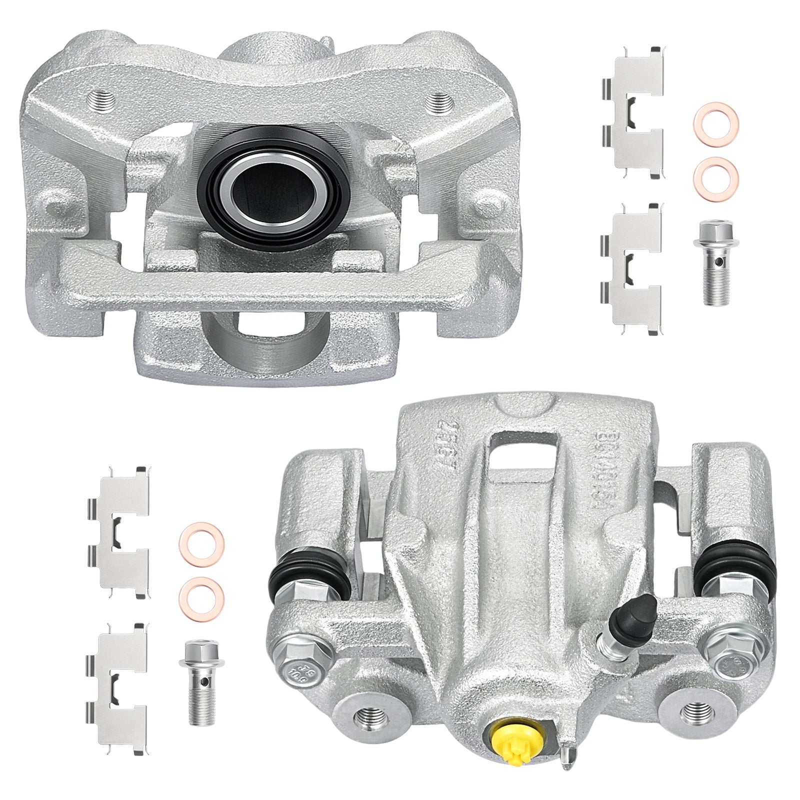2Pcs Rear Disc Brake Calipers w/ Brackets for Hyundai Sonata (2006–2008) Azera (2006–2009)