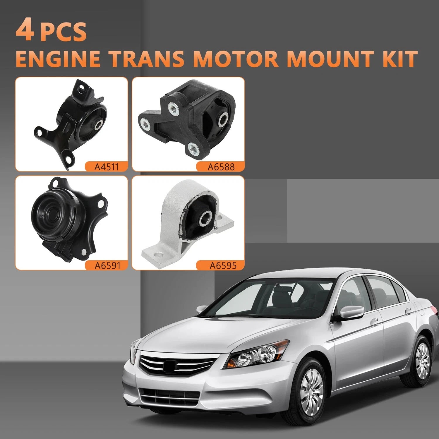 Set of 4 Engine Transmission Mounts for Honda Civic Acura EL (2001–2005)