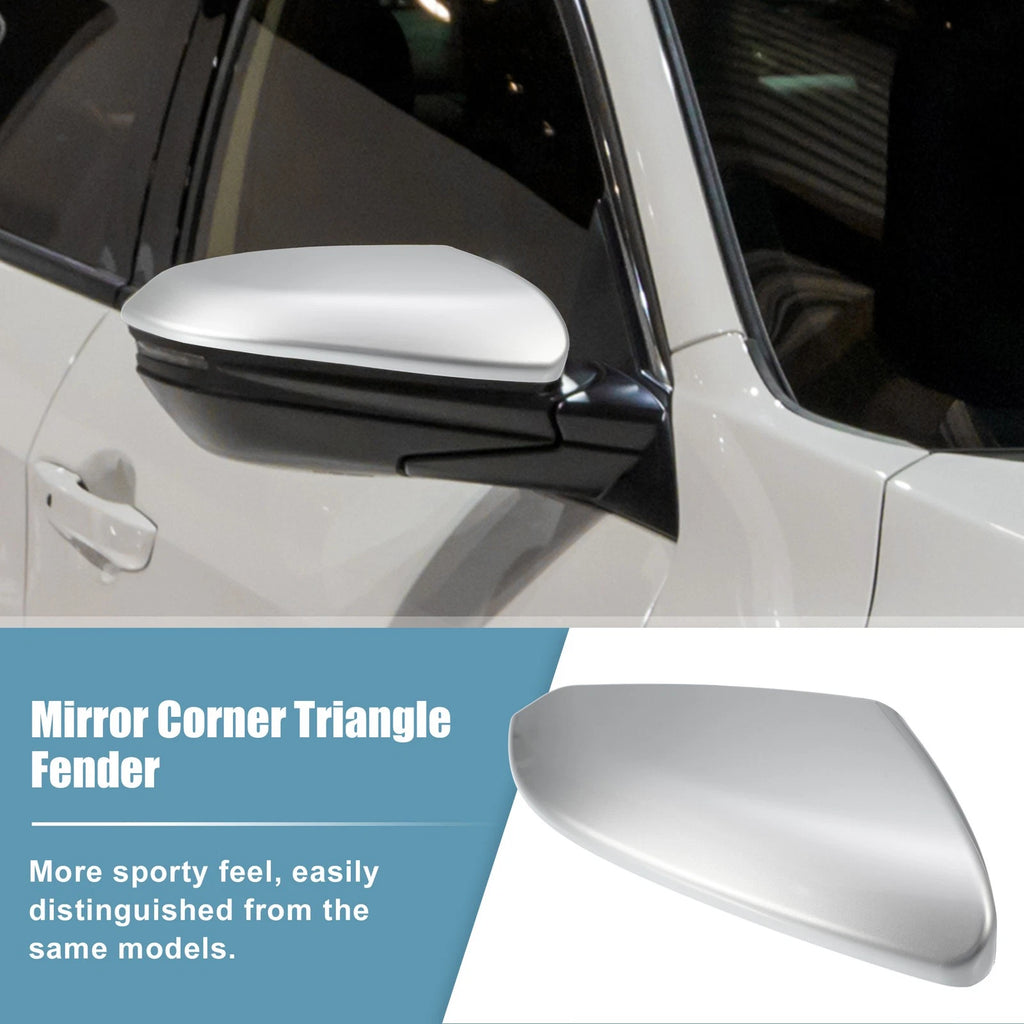 Right Side Mirror Corner Triangle Cover for Honda Civic (2016–2019) Silver Tone