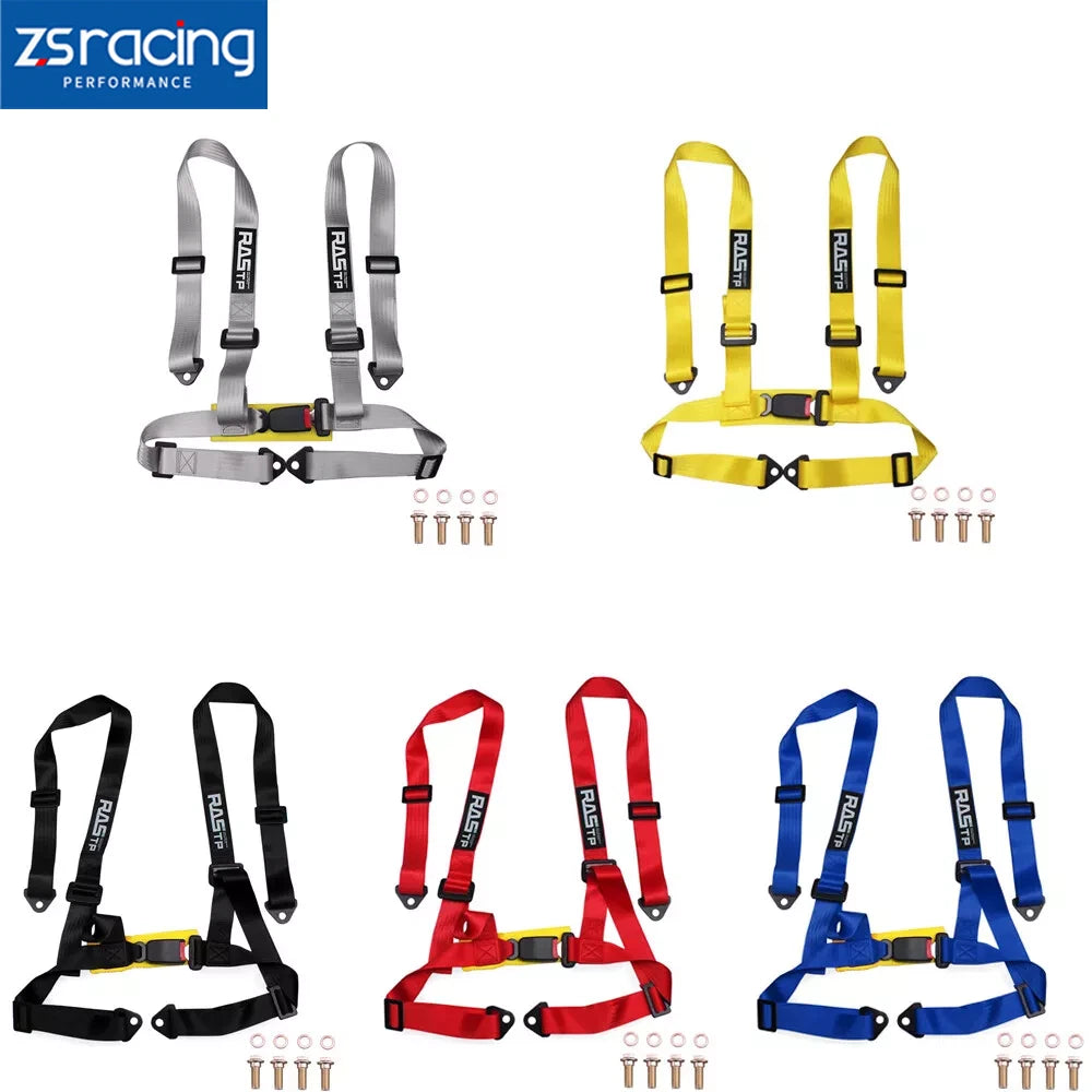 2" Adjustable 4 Point Racing Harness for JDM Seat Belt Safety