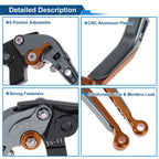 Adjustable Brake Clutch Levers for Honda X11 (1999–2002) Titanium Orange