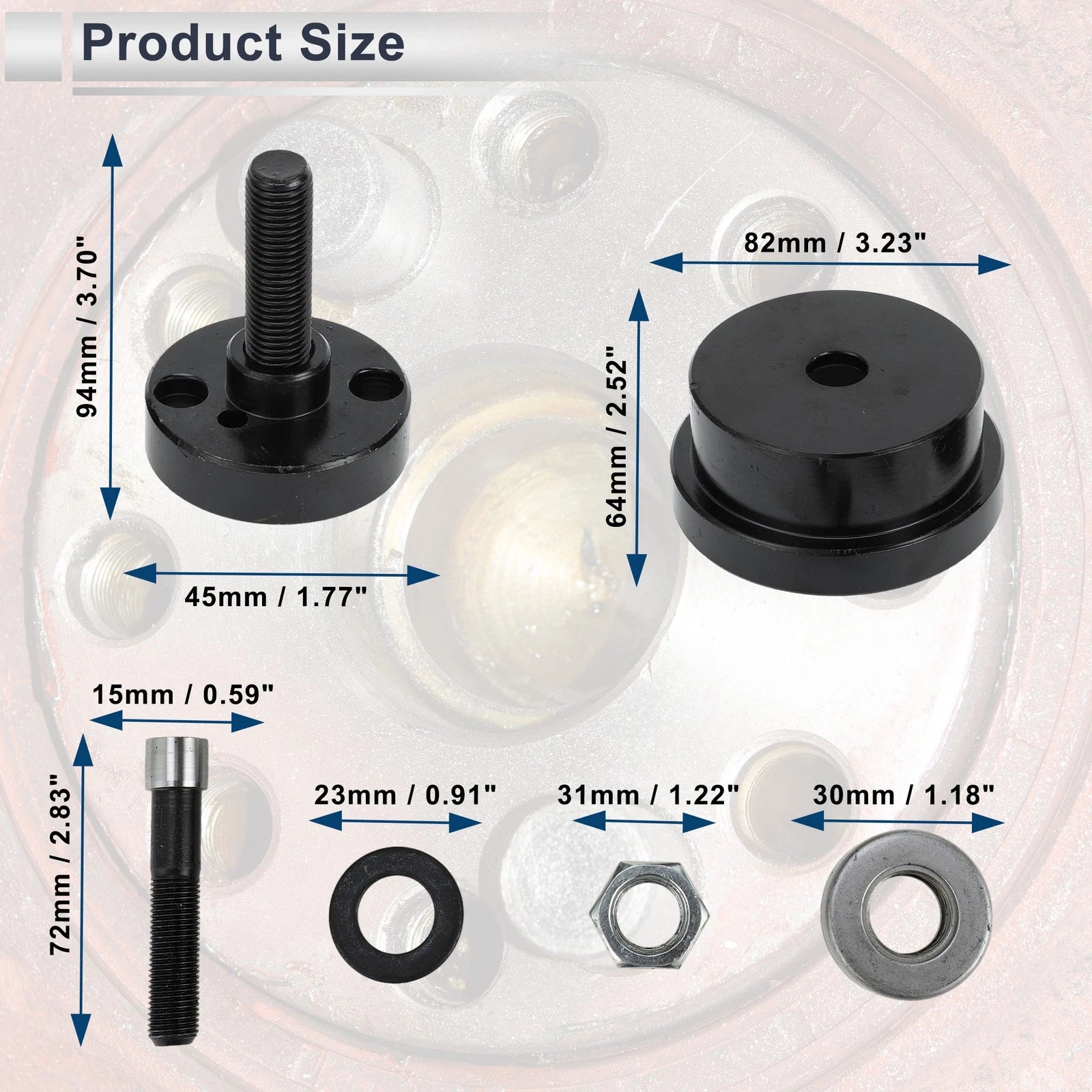 Set of 1 Crankshaft Seal Installer Tool for Ford F-250 Super Duty (2008–2010)