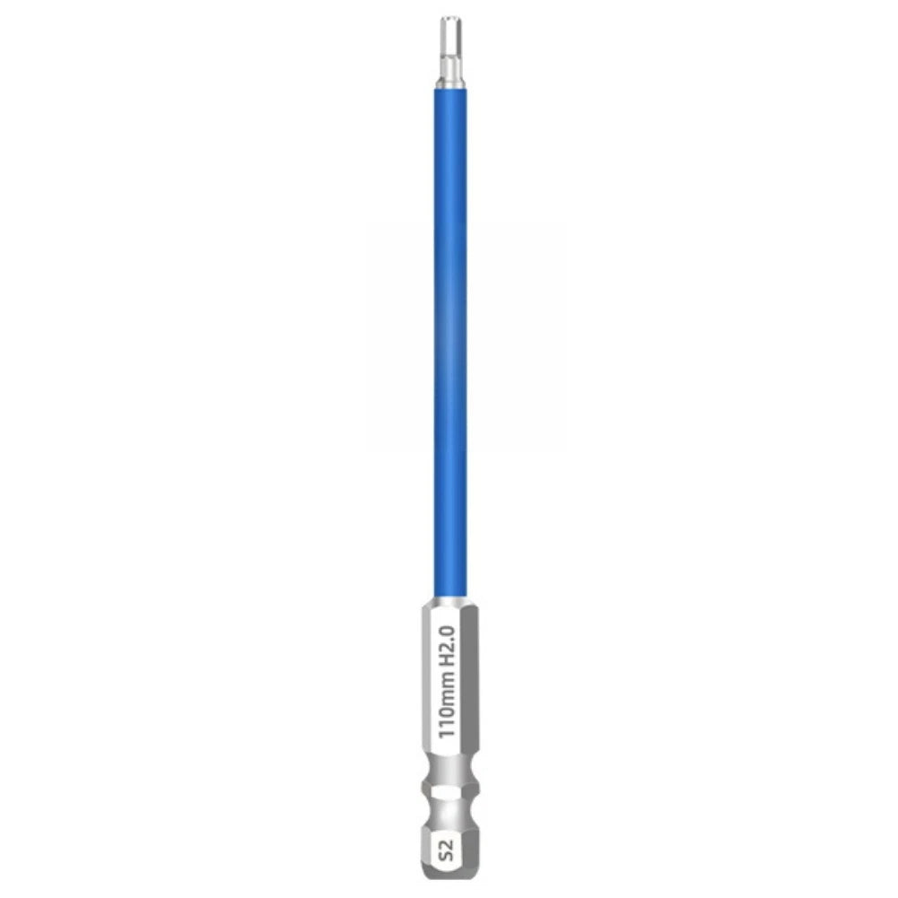 Hex Screwdriver Bit 110mm Magnetic Alloy Steel for Impact and Drill Use