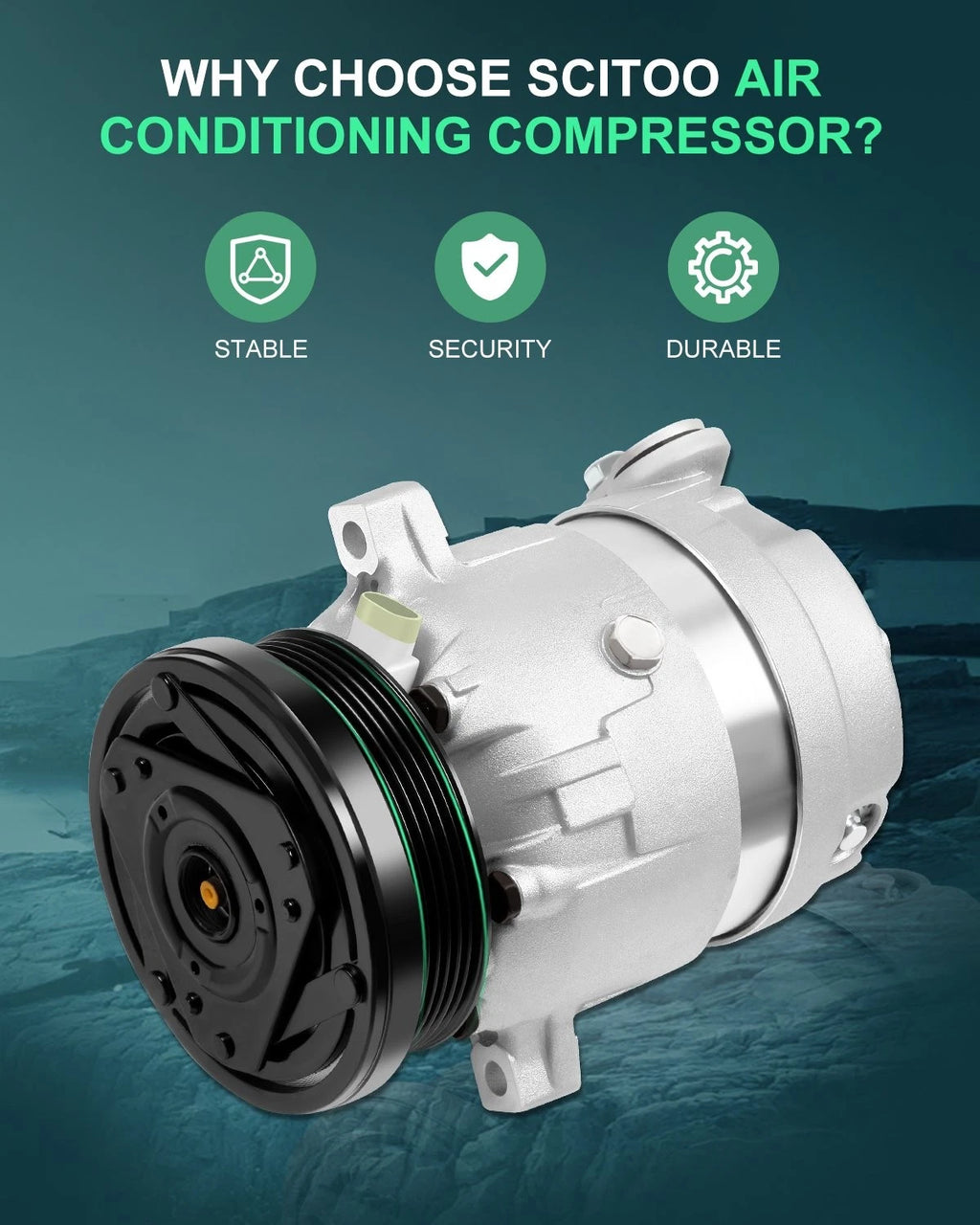 A/C Compressor for Chevrolet Optra (2004–2007) & Suzuki Forenza Reno (2005–2008)