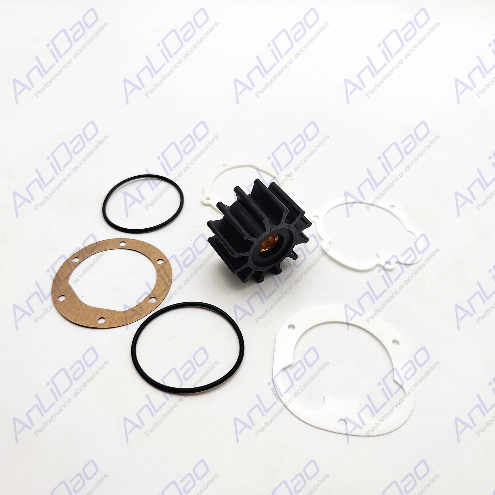 Replacement Neoprene Water Pump Impeller Kit for Jabsco Pump (1210-0001, 18-3081)