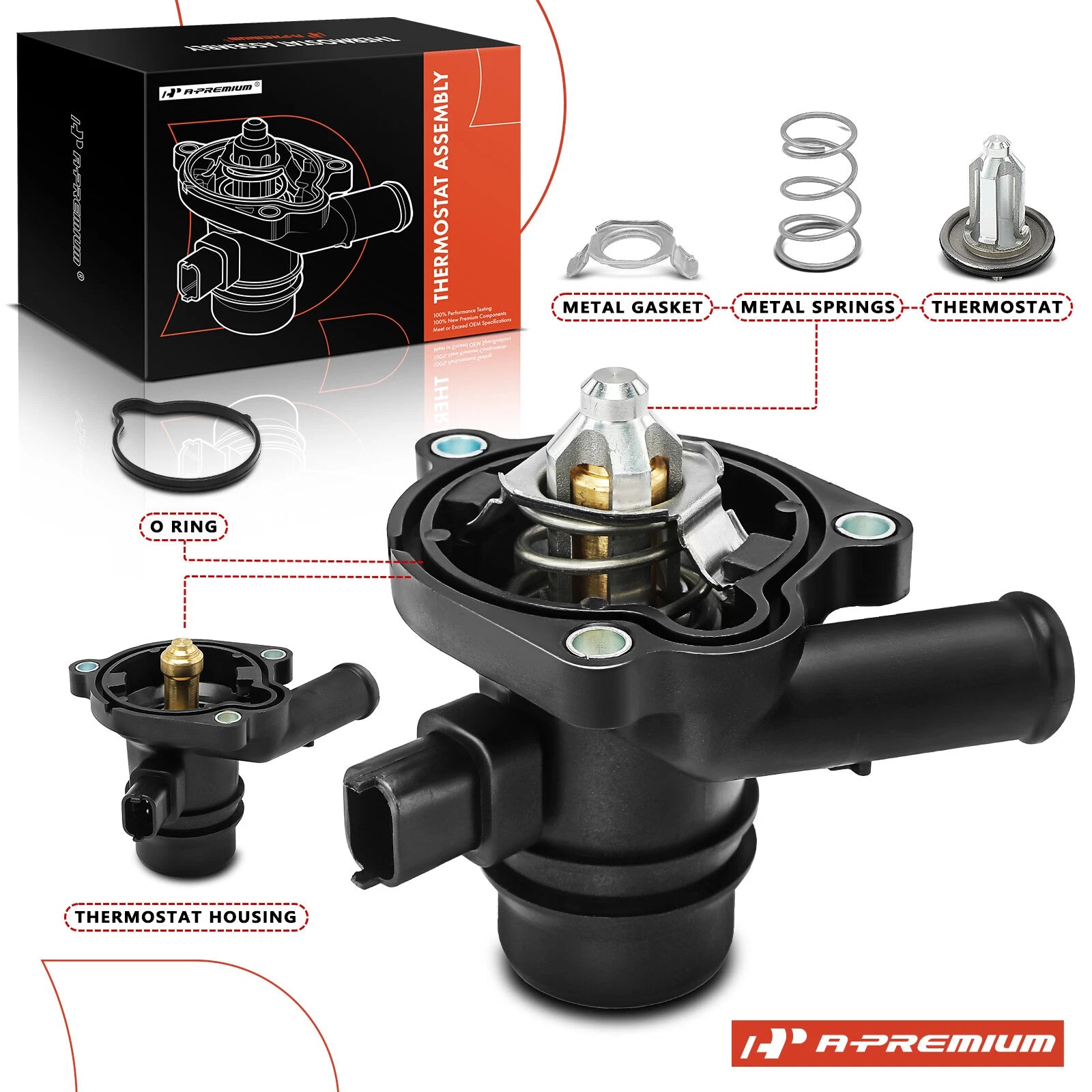 Engine Coolant Thermostat Housing for Chevy Cruze (2011–2015) Buick Encore (2013–2015)