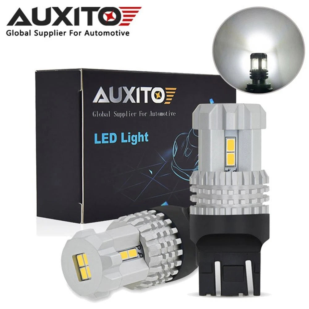 2X 7443/7440 LED 6000K White Parking DRL Turn Signal Bulbs for