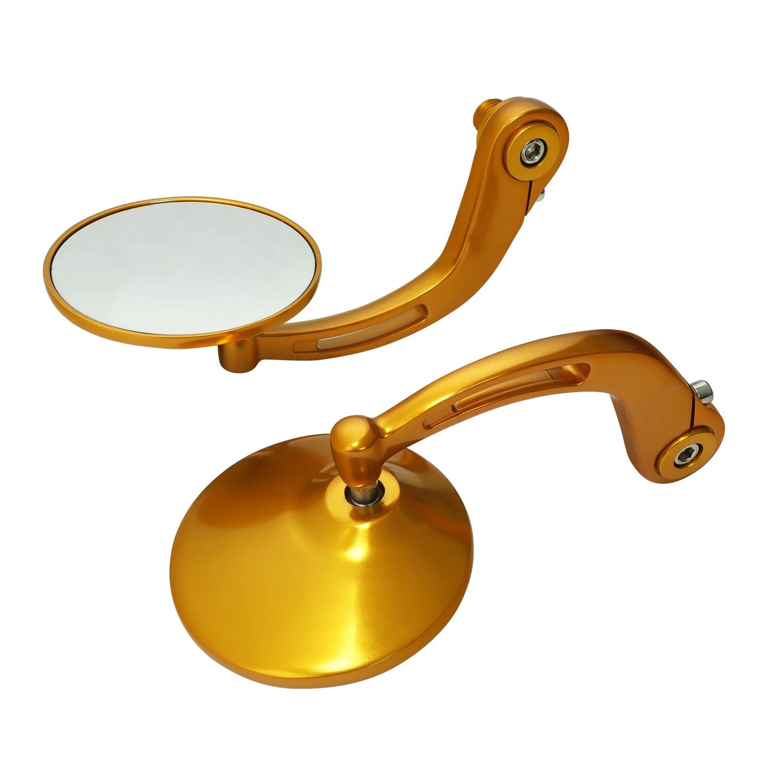 Set of 2 Gold Handle Bar End Rearview Mirrors for Harley Sportster S (2021–2025)