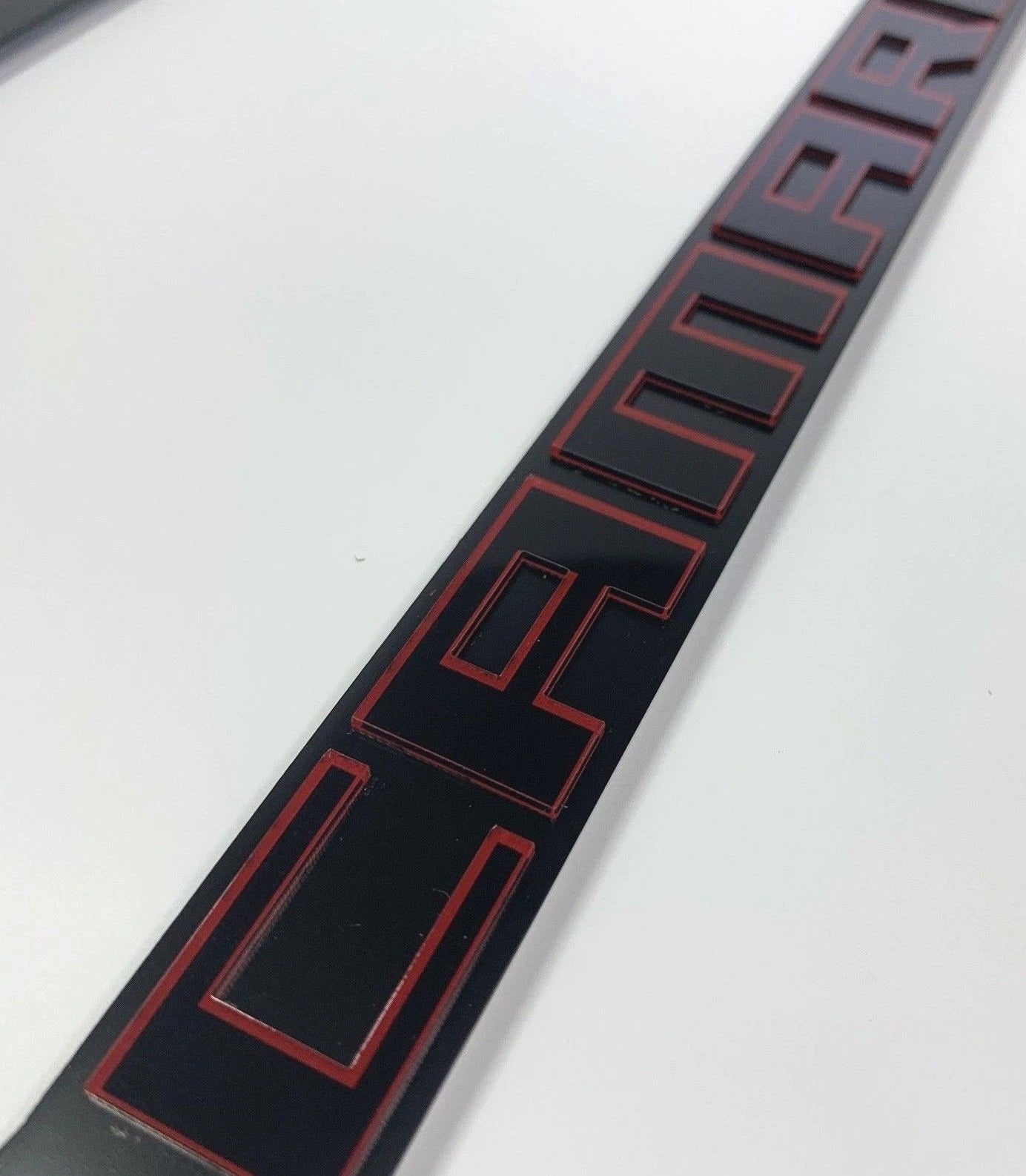 Matte Black Premium License Plate Frame with Glossy Letters for Camaro (2010–2015)
